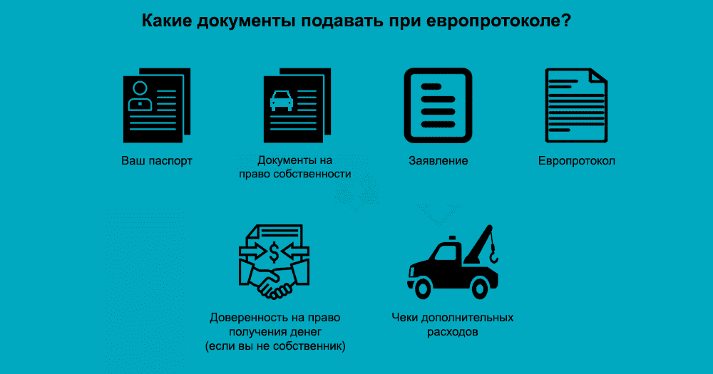 Документы в страховую компанию для приема выплат по европейскому протоколу